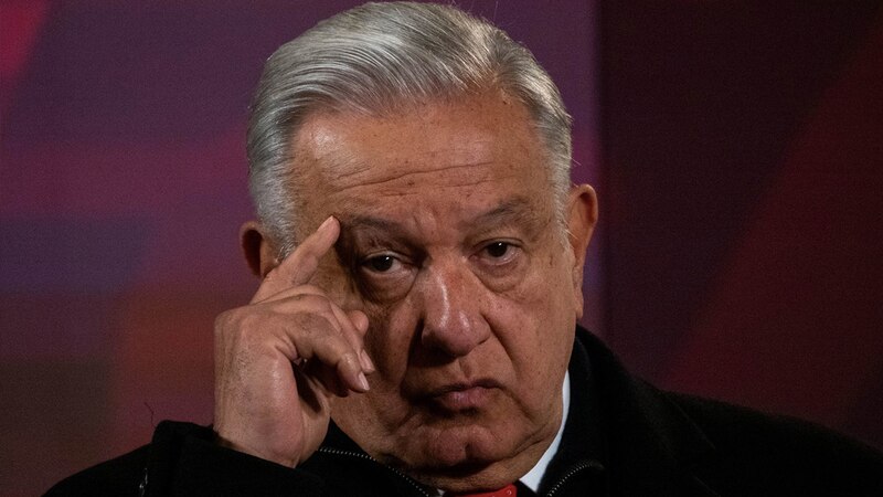 El presidente López Obrador durante una conferencia de prensa