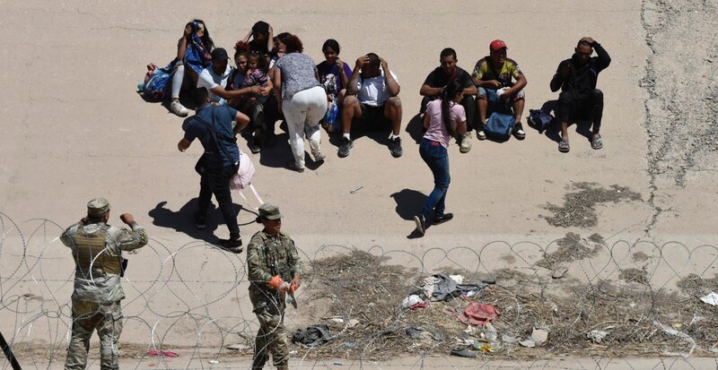 Migrantes en la frontera de Estados Unidos