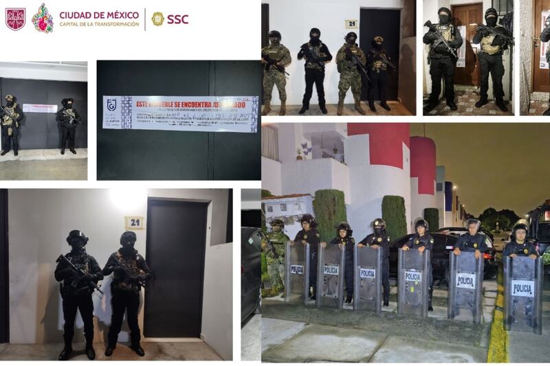 Despliegue operativo que se realizó en las alcaldías Tlalpan y Coyoacán.