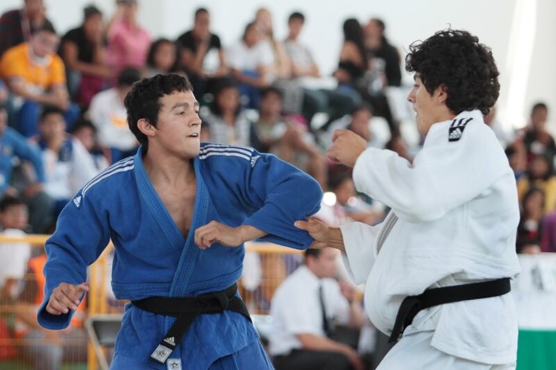 Dos judocas en plena competencia