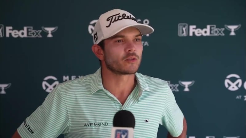 El golfista mexicano Abraham Ancer habla sobre su reciente victoria en el torneo FedEx St. Jude Championship.