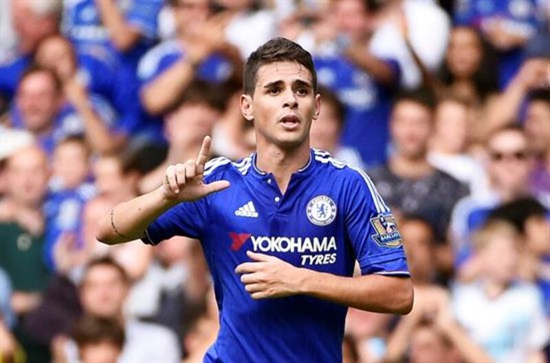 El jugador del Chelsea, Diego Costa, celebra un gol.