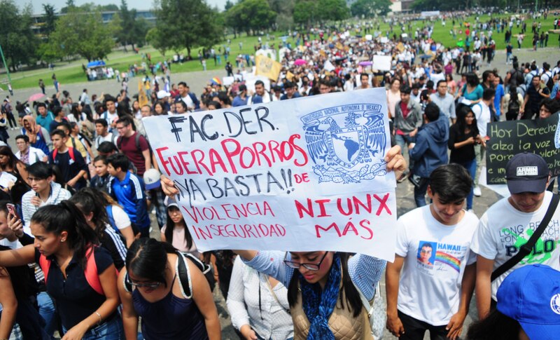 Protesta estudiantil en México