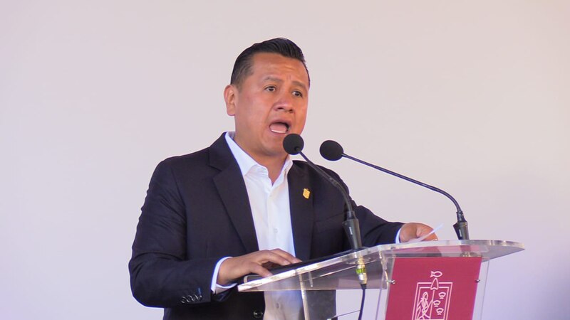 El presidente de México, Andrés Manuel López Obrador, pronuncia un discurso durante una ceremonia pública.