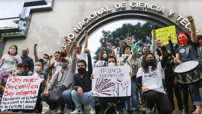 Protesta de mujeres científicas indígenas en México