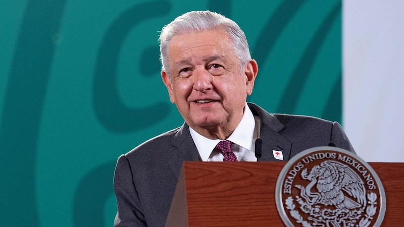 El presidente Andrés Manuel López Obrador durante una conferencia de prensa.