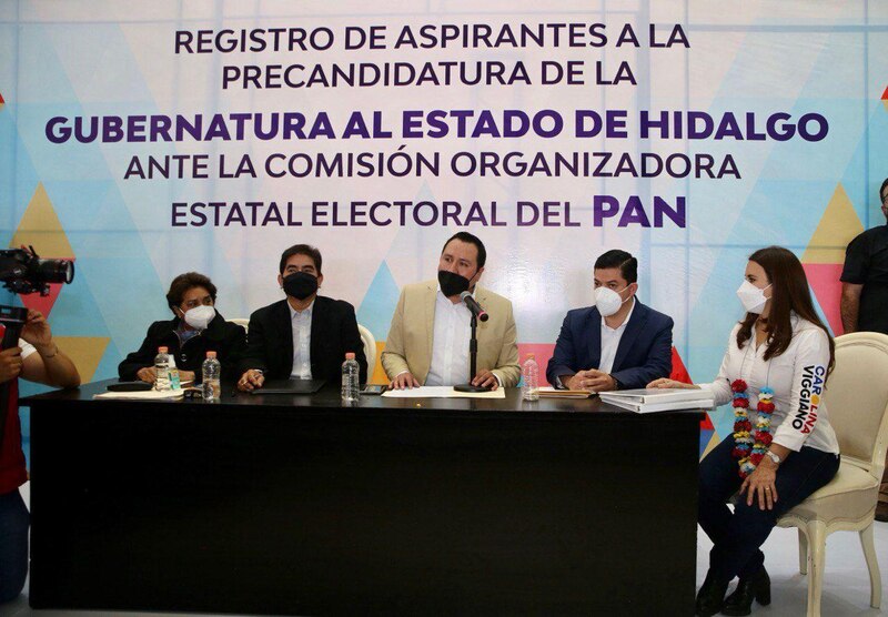 Title: Registro de precandidatos a la gubernatura de Hidalgo ante la Comisión Organizadora Estatal Electoral del PAN