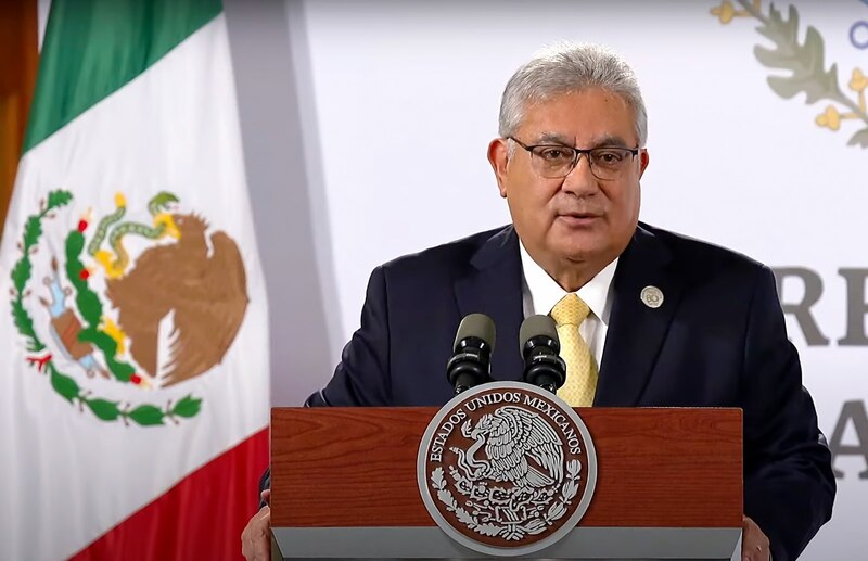 El presidente de México, Andrés Manuel López Obrador, da un discurso.