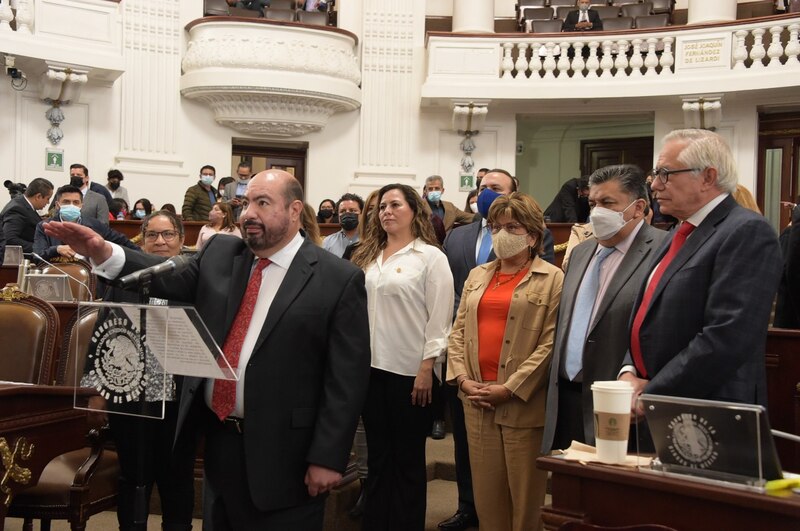 El diputado federal por Morena, Mario Delgado, durante una sesión en la Cámara de Diputados.