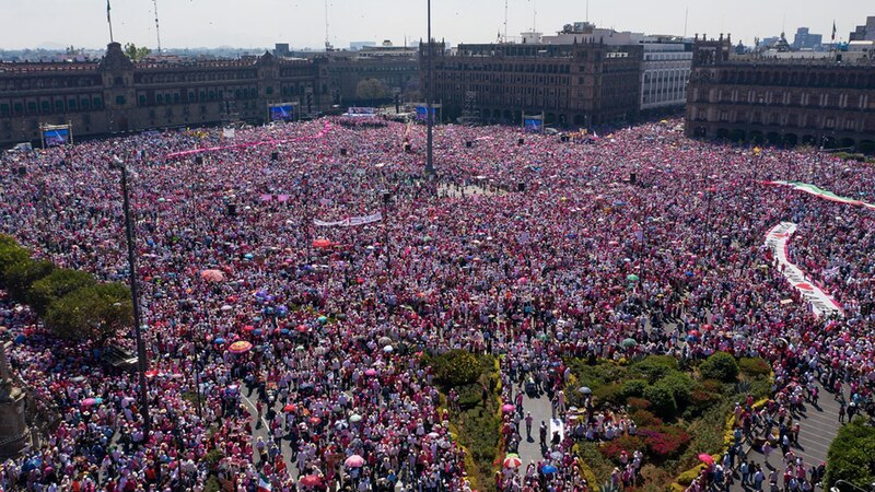 Marcha de mujeres en la Ciudad de México