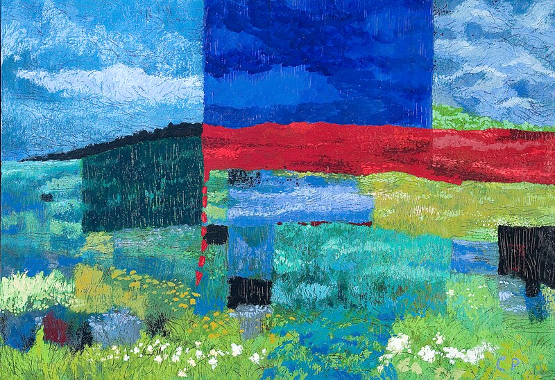 Abstracción con cabaña