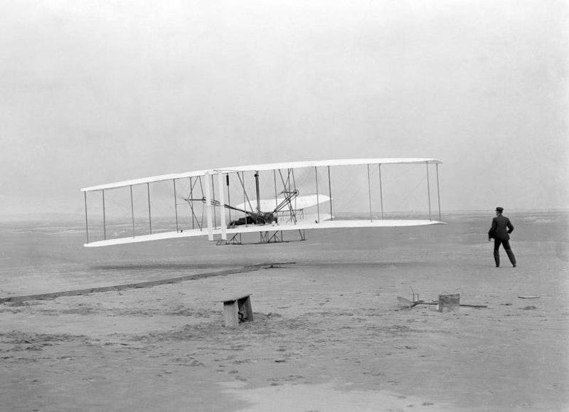 El primer vuelo de los hermanos Wright