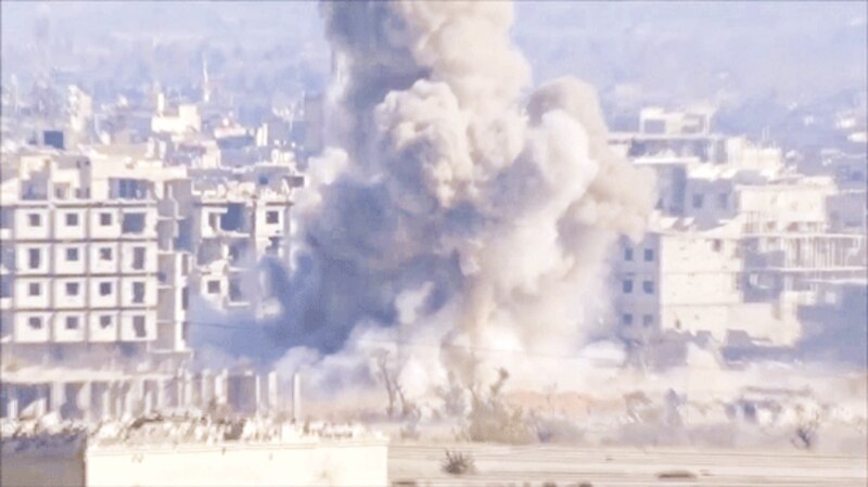 Bombardeo en Siria