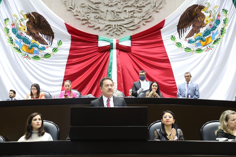 El presidente de México, Andrés Manuel López Obrador, durante una sesión del Congreso mexicano.