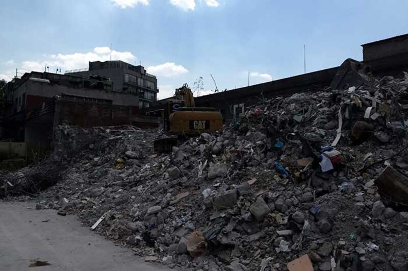 Escombros tras el terremoto de México