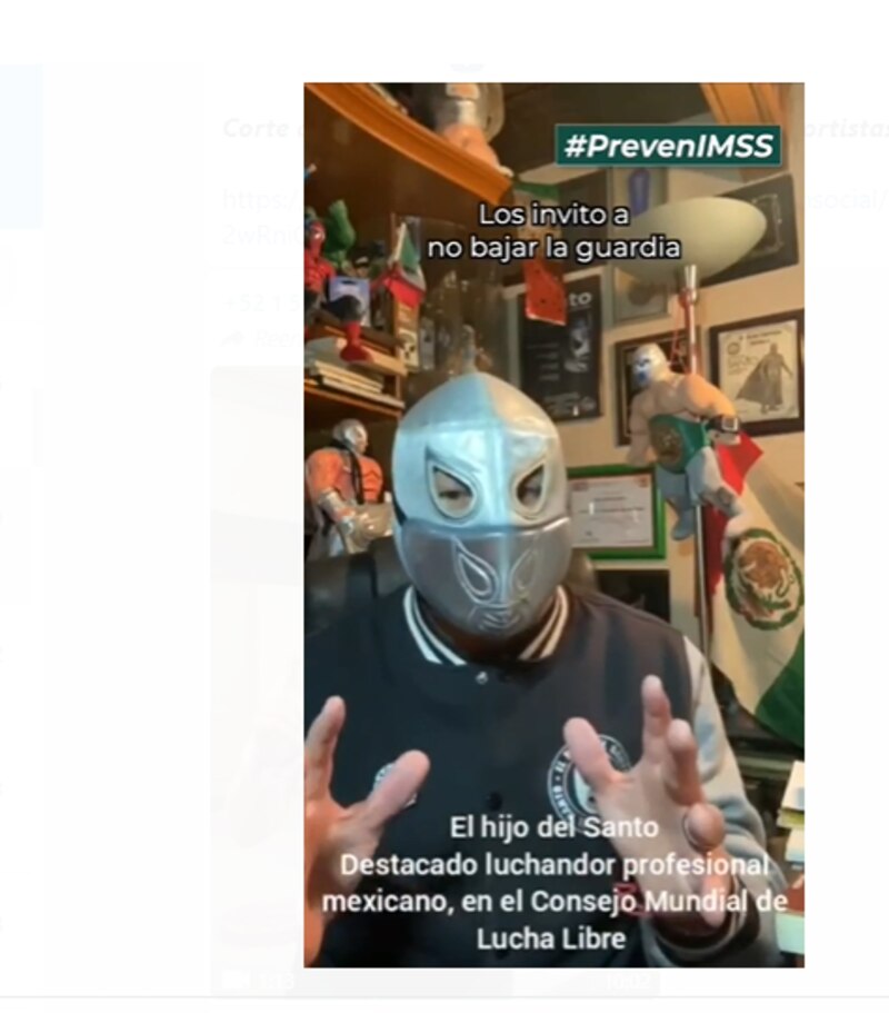 El Hijo del Santo: "No hay que bajar la guardia ante el COVID-19"