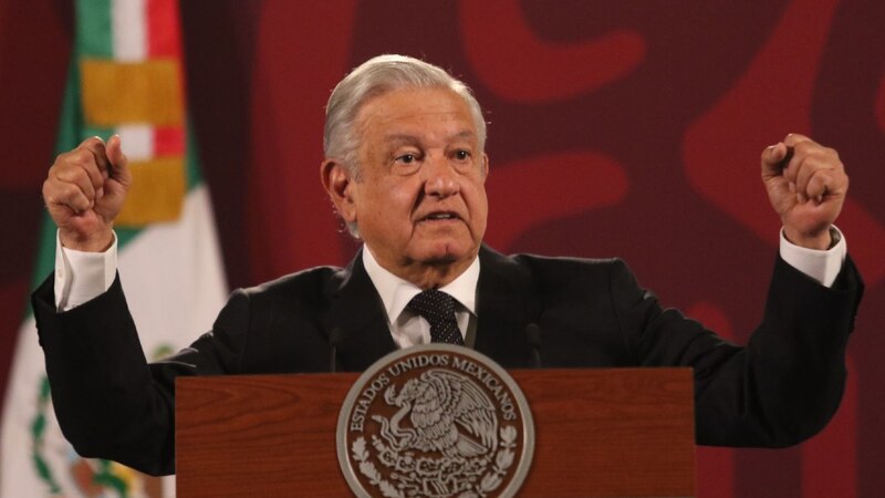 El presidente Andrés Manuel López Obrador durante una conferencia de prensa.