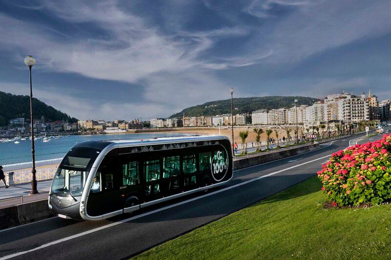 Autobús eléctrico en San Sebastián
