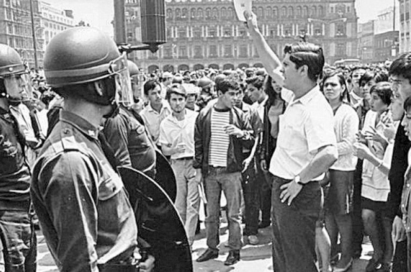 Protesta estudiantil en la Ciudad de México, 1968
