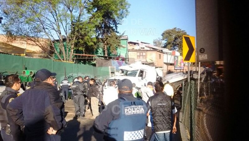 Accidente de camión en la Ciudad de México
