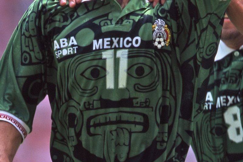 Así lucía el uniforme de la Selección Mexicana durante la Copa del Mundo de Francia 1998.