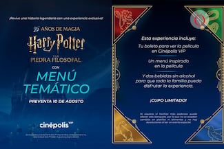 Cinépolis lanza un menú temático por el reestreno de “Harry Potter y la piedra filosofal”; conoce las fechas y precios