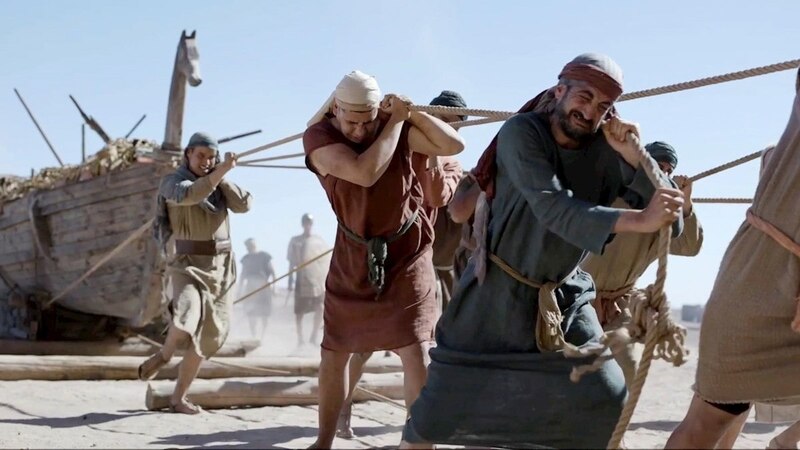Hombres tirando de una cuerda
