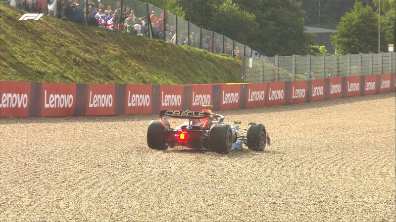 Accidente de Max Verstappen en la curva Eau Rouge