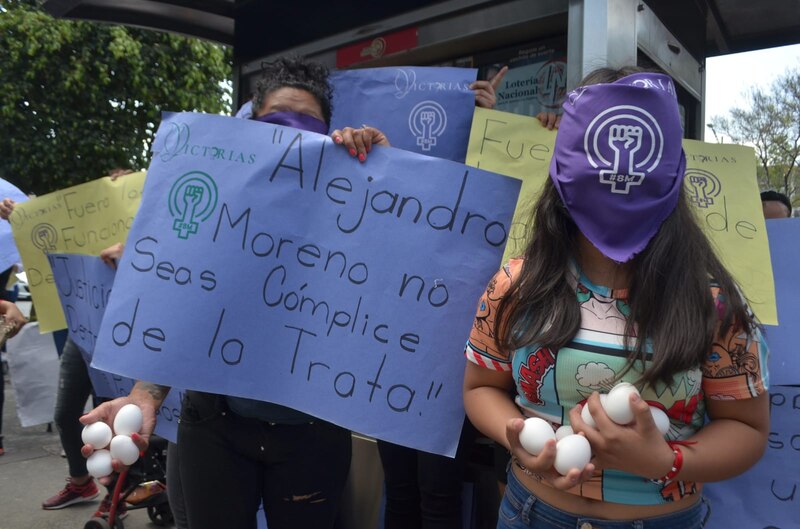 Protesta contra la trata de personas en México