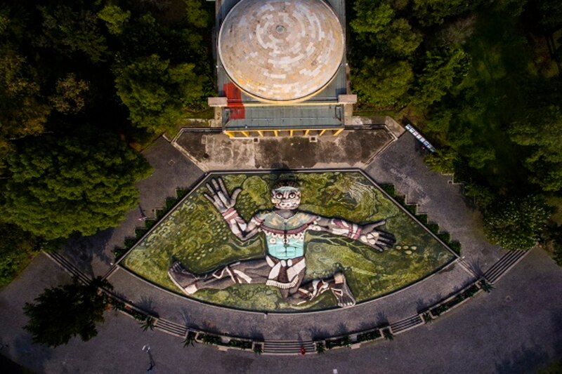 Mosaico del Dios Chac Mool