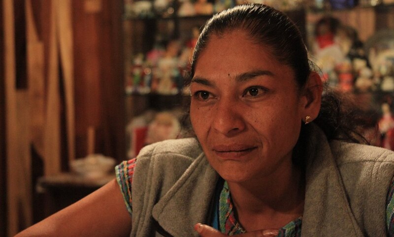 Retrato de una mujer indígena en Chiapas, México.