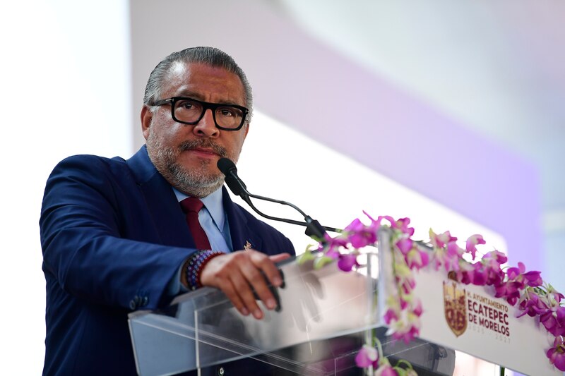 Horacio Duarte Olivares, Secretario General de Gobierno del Estado de México, durante un evento en Ecatepec