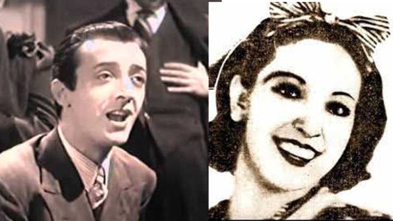 La actriz y cantante Libertad Lamarque y el cantante mexicano Jorge Negrete.