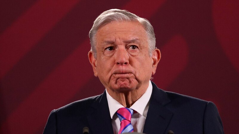 El presidente López Obrador durante una conferencia de prensa