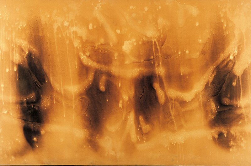 Abstracción en amarillo y marrón