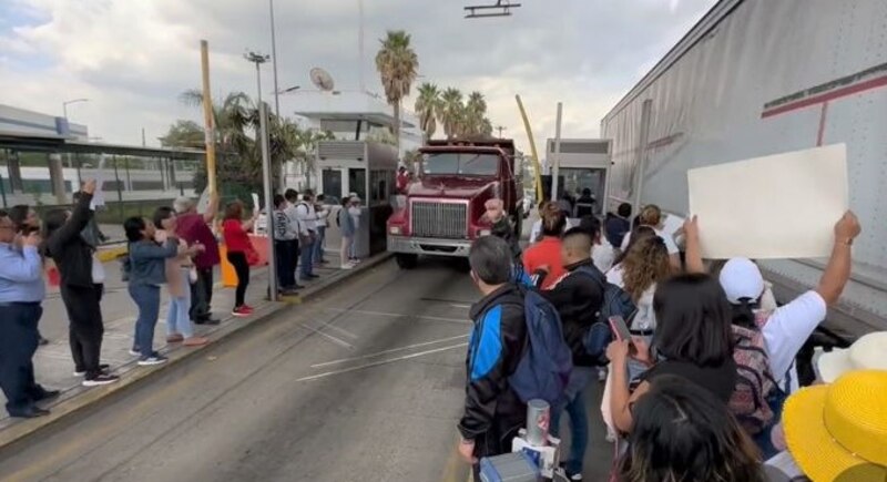 Protestan contra la militarización de la frontera en Tijuana