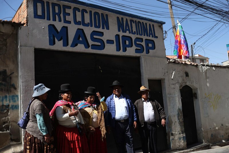 Indígenas bolivianos en una protesta