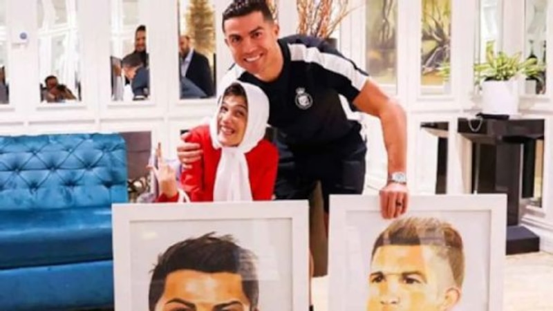 Cristiano Ronaldo conoce a una joven artista que padece cáncer