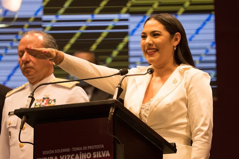 Toma de protesta de la gobernadora Indira Vizcaíno Silva