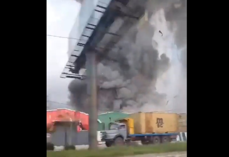 Incendio en una fábrica