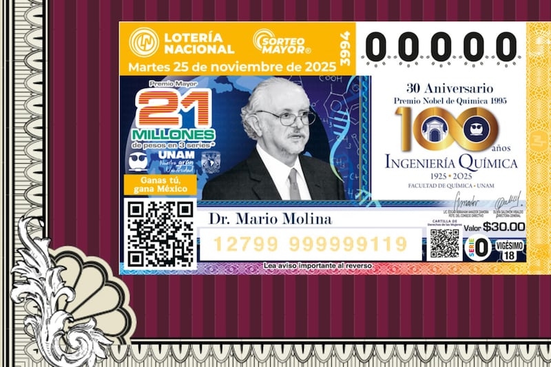 Sorteo Mayor 3994 de la Lotería Nacional  25 de noviembre
