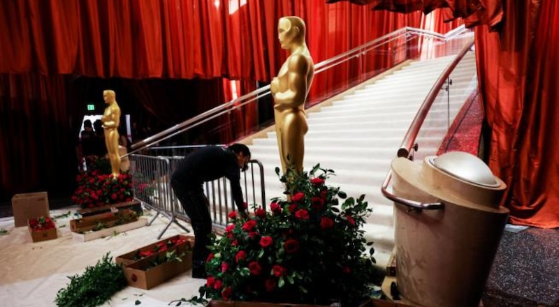 Preparativos para la ceremonia de los Oscar