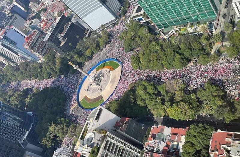 Marcha de mujeres en la Ciudad de México