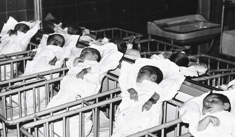 Bebés en una guardería