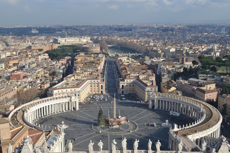 Vista aérea de la Ciudad del Vaticano