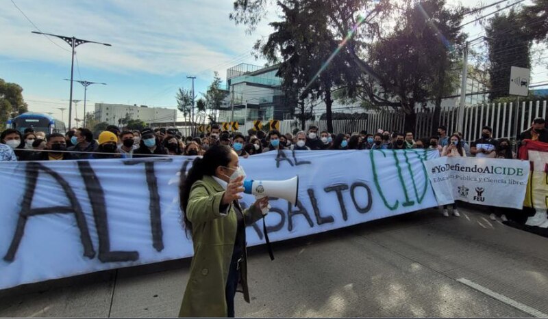 Protesta estudiantil en la Ciudad de México