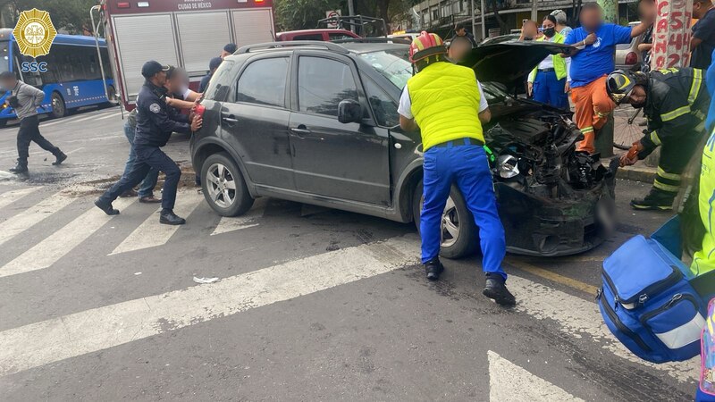 Accidente de coche en la Ciudad de México