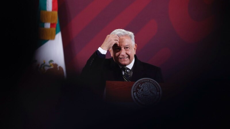 El presidente Andrés Manuel López Obrador durante una conferencia de prensa.