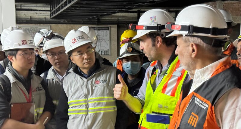 Visita del Presidente de CRRC a la obra del Metro de Quito