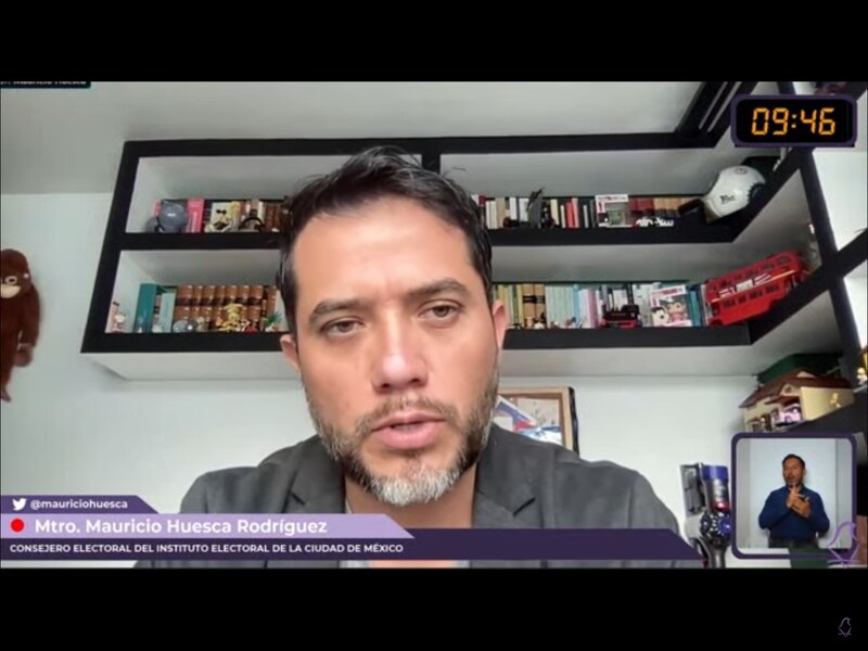 El Consejero Electoral del IECM, Mauricio Huesca Rodríguez, participa en el foro “Retos y Perspectivas de la Democracia en México”